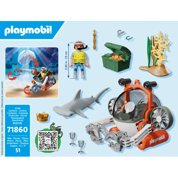PLAYMOBIL ΥΠΟΒΡΥΧΙΟ ΚΥΝΗΓΙ ΘΗΣΑΥΡΟΥ 