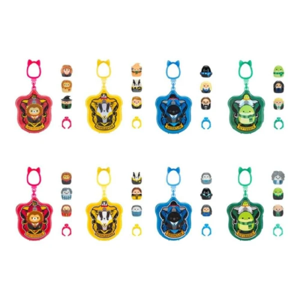 SQUISH-A-LONGS HARRY POTTER SURPRISE KEYCHAIN WITH 8-PLACE CASE 8 WITH 3 FIGURES