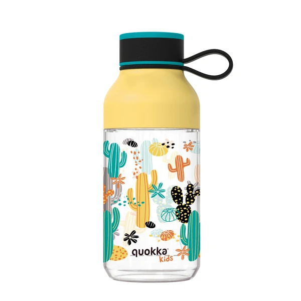 QUOKKA KIDS TRITAN BOTTLE ICE WITH STRAP 430ml CACTUS
