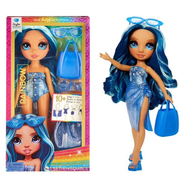 RAINBOW HIGH SWIM & STYLE FASHION ΚΟΥΚΛΑ SKYLER (BLUE)