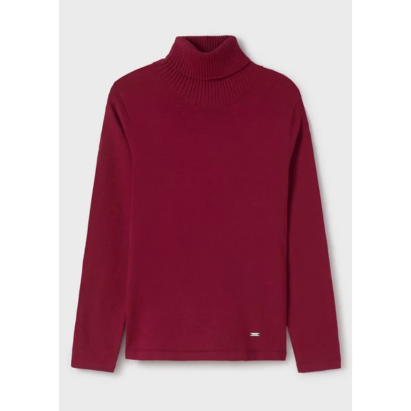MAYORAL KNIT TURTLENECK BASIC CHERRY