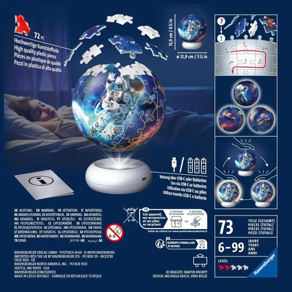 RAVENSBURGER 3D NIGHTLIGHT ΑΣΤΡΟΝΑΥΤΕΣ