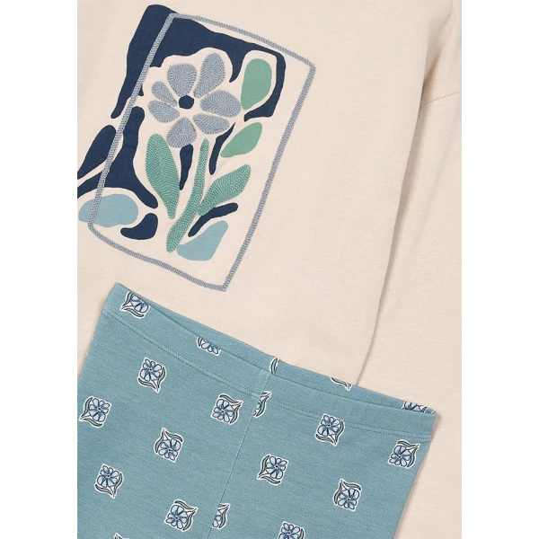 MAYORAL SET LEGGINGS PRINTED GREEN 