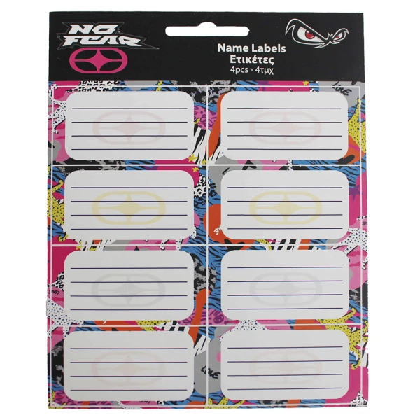 BACK ME UP STICKER LABELS NO FEAR GIRLS