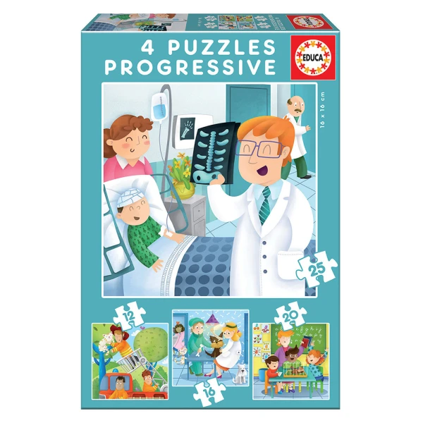 EDUCA PROGRESSIVE ΠΑΖΛ 12-16-20-25 τεμ. WHEN I GROW OLD I WANT TO BE