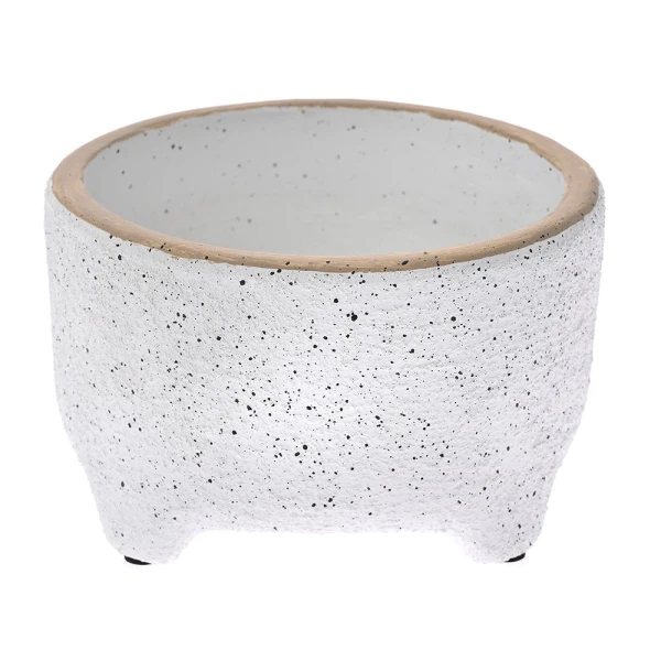 CERAMIC WHITE PLANTER 15.5x15.5x9 cm