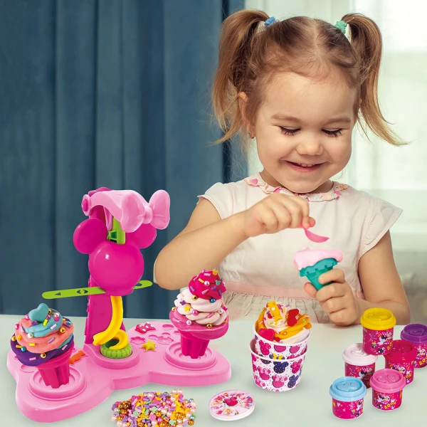 AS DOUGH ICE CREAM MAKER WITH 4 DOUGH POTS - 3D CUPS 280g AND SPRINKLERS FOR AGES 3+