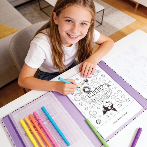 HAPPIHOBBI ART JOURNAL NEON MARKERS KUROMI FOR 9+ YEARS