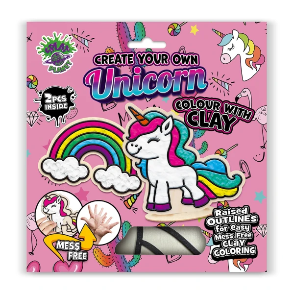 SPLAT PLANET MESS-FREE PAINT KIT WITH CLAY UNICORN