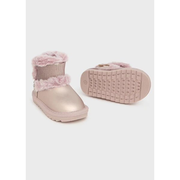 MAYORAL BOOTS AUSTRALIAN LINING FUR PINK GOLD