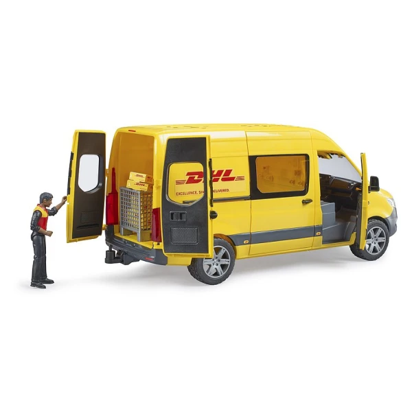BRUDER ΦΟΡΤΗΓΑΚΙ MERCEDES BENZ SPRINTER DHL ΜΕ ΟΔΗΓΟ ΚΑΙ ΕΞΟΠΛΙΣΜΟ