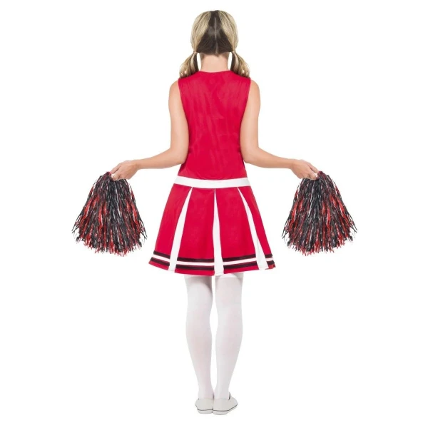 ADULT CARNIVAL COSTUME CHEERLEADER RED