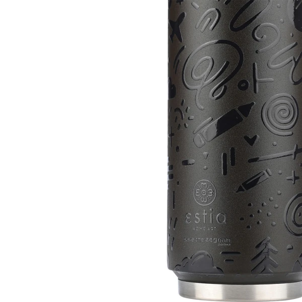 ESTIA HOME ART ΘΕΡΜΟΣ TRAVEL CUP 500ml - NOIR ECHO