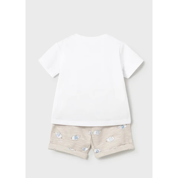 MAYORAL SET COTTON JERSEY 4 PIECES SOFT BLUE