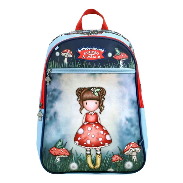 SANTORO GORJUSS CLASSIC ΤΣΑΝΤΑ ΠΛΑΤΗΣ LITTLE MUSHROON (RED DRESS)
