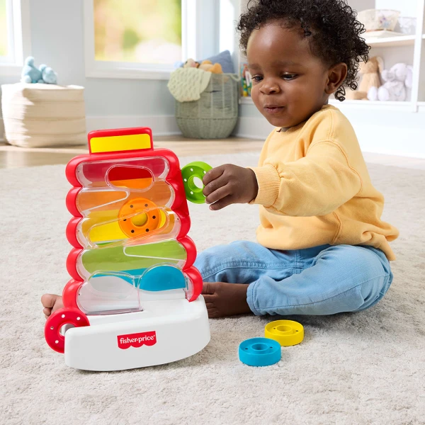 FISHER PRICE ΚΛΑΣΙΚΗ ΠΥΡΑΜΙΔΑ ΠΑΙΧΝΙΔΙ ΜΕ ΚΡΙΚΟΥΣ