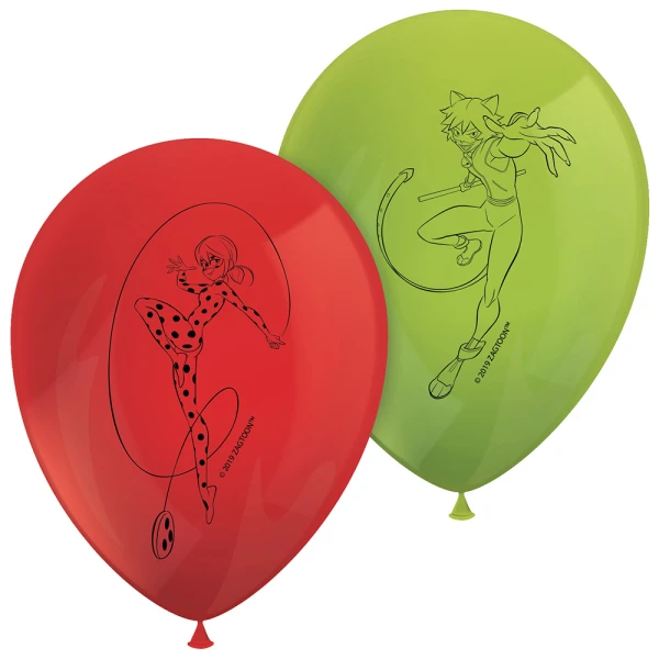 11\'\' BALLOONS 8 pcs MIRACULOUS LADYBUG