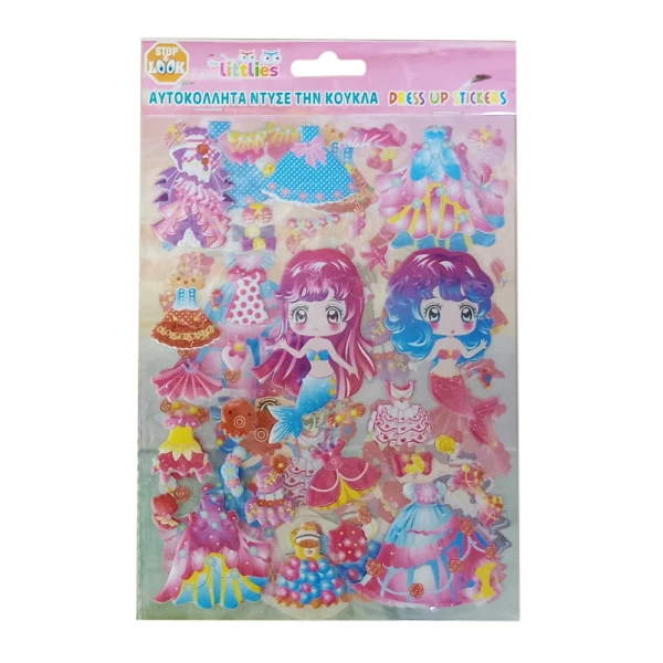STICKERS DRESS THE DOLL - 4 DESIGNS