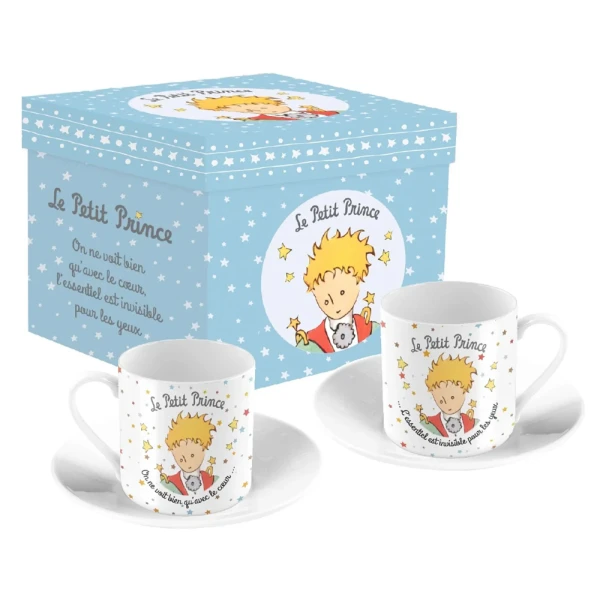 SET OF 2 CERAMIC CUPS LITTLE PRINCE BUST
