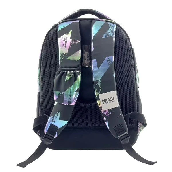 MUST TEAM ΤΣΑΝΤΑ ΠΛΑΤΗΣ 32X18X43 εκ. ΜΕ 3 ΘΗΚΕΣ HOLOGRAM ΧΡΩΜΑΤΑ