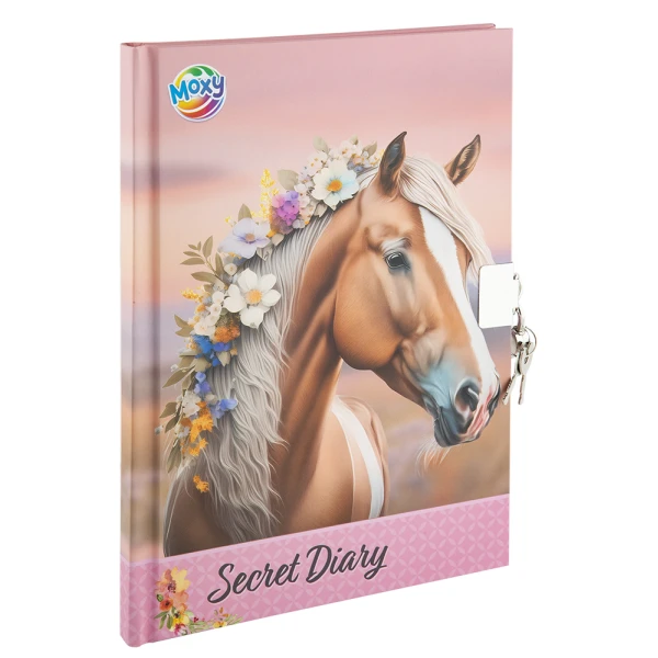 HORSE SECRET DIARY A5 60 SHEETS WITH KEY AND LOCK