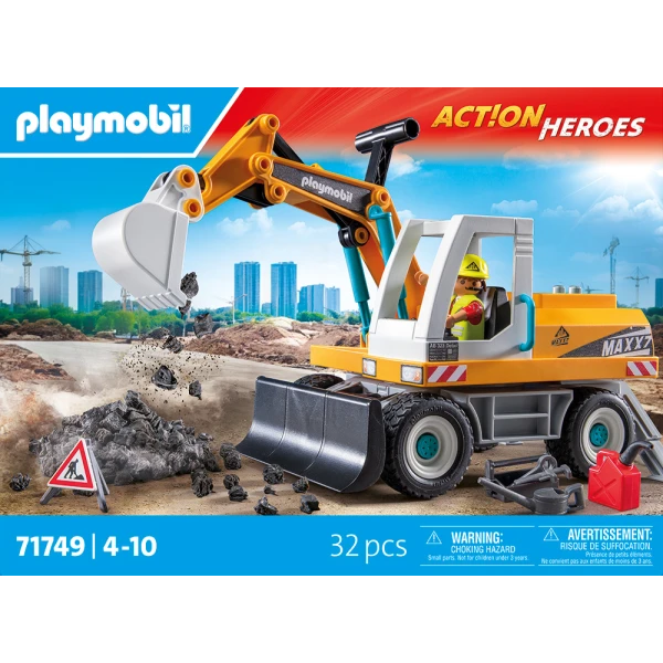 PLAYMOBIL ACTION HEROES LARGE EXCAVATOR