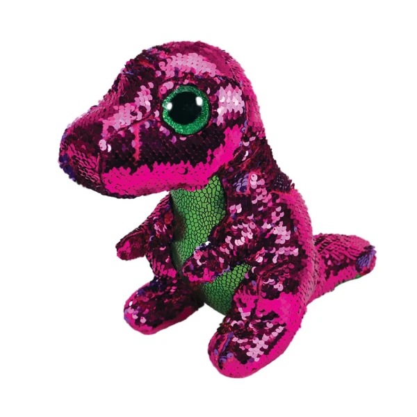TY BEANIE BOOS PLUSH SEQUIN DRAGON PINK-GREEN 23 cm 