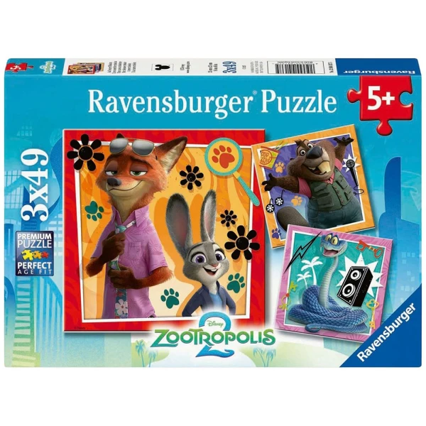 RAVENSBURGER PUZZLE 3X49 pcs ZOOTOPIA