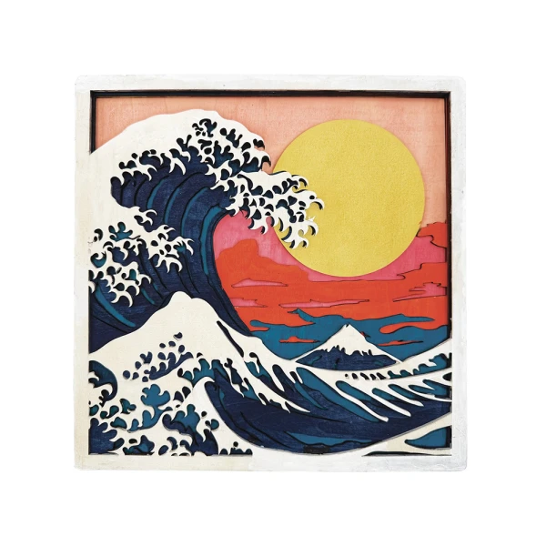 SPLAT PLANET ΞΥΛΙΝΗ 3D ΚΑΤΑΣΚΕΥΗ ΖΩΓΡΑΦΙΚΗΣ GREAT WAVE