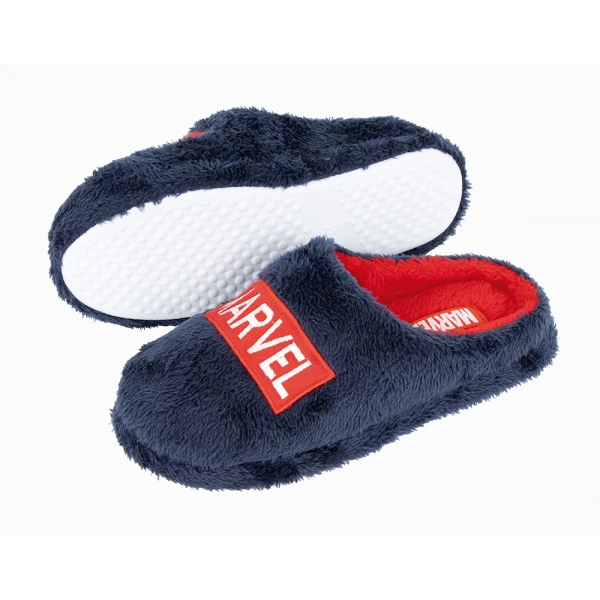 FURRY SLIPPERS WITH EMBROIDERY - MARVEL