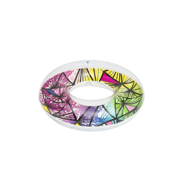 BESTWAY INFLATABLE SWIM RING D119 cm MULTICOLOUR/TRANSPARENT