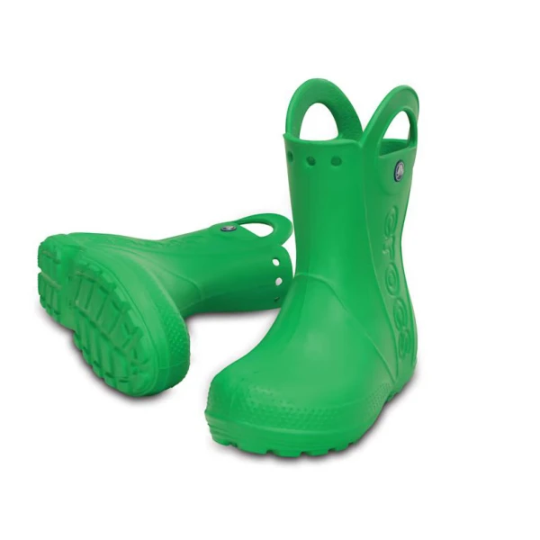 CROCS HANDLE IT RAIN BOOTS KIDS GRASS GREEN