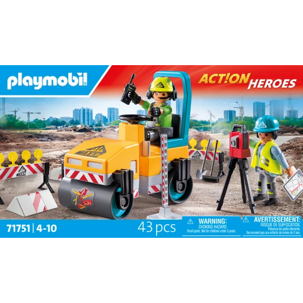 PLAYMOBIL ACTION HEROES ΟΔΟΣΤΡΩΤΗΡΑΣ ΚΑΙ ΕΡΓΑΤΕΣ
