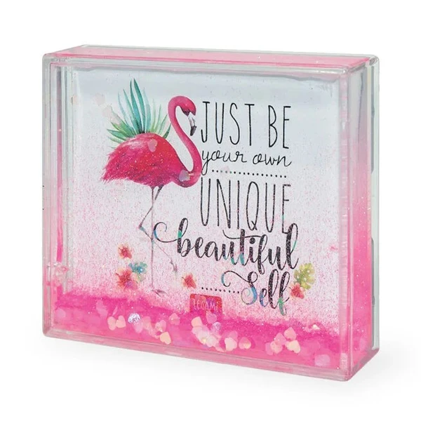 LEGAMI GLITTER PHOTO FRAME SMALL - FLAMINGO