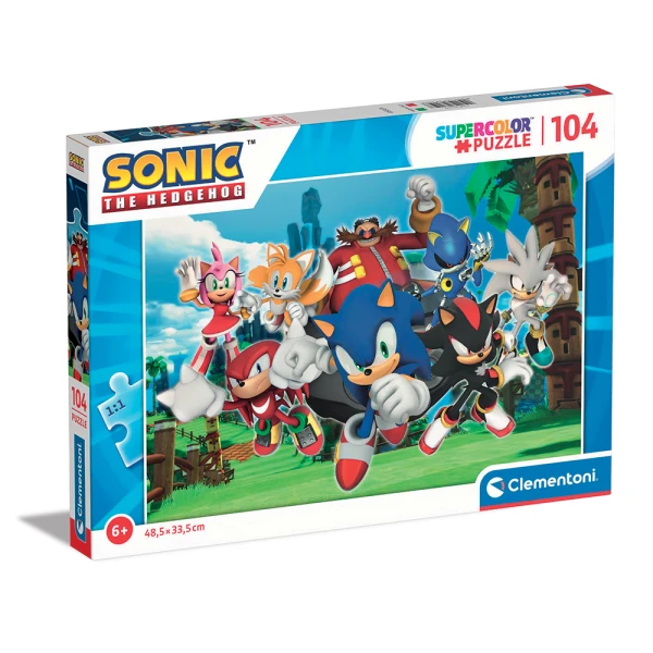 CLEMENTONI ΠΑΙΔΙΚΟ ΠΑΖΛ SUPER COLOR SONIC THE HEDGEHOG 104 τεμ. 