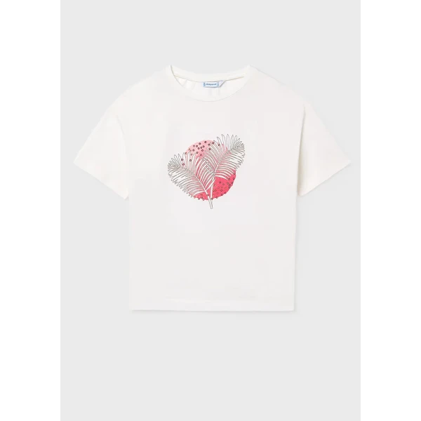 MAYORAL BLOUSE SHORT SLEEVES DESIGN ECRU 