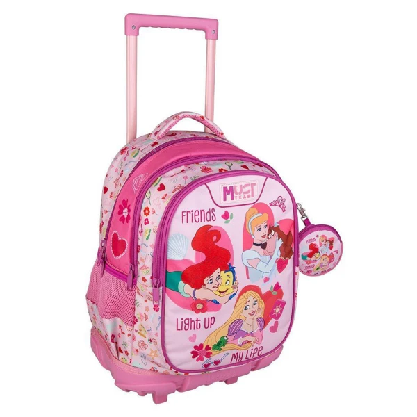 MUST TEAM ΤΣΑΝΤΑ TROLLEY ΔΗΜΟΤΙΚΟΥ 34Χ20Χ44 εκ. 3 ΘΗΚΕΣ - PRINCESS FRIENDS LIGHT UP MY LIFE