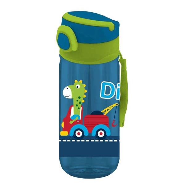 MUST TEAM PP PLASTIC WATER BOTTLE 500ml WITH STRAW – 4 DESIGNS