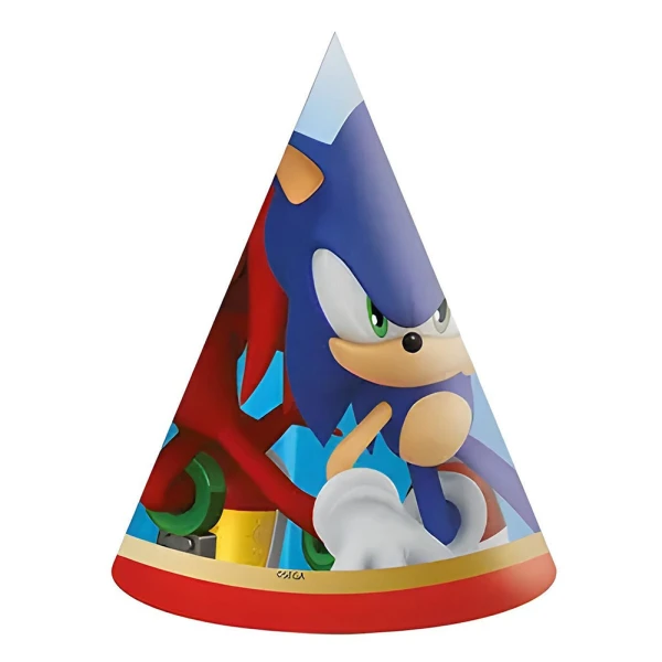 PAPER CAPS FSC DECORATA PARTY SEGA 6 pcs SONIC