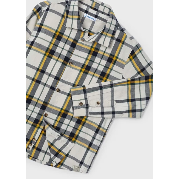 MAYORAL SHIRT LONG SLEEVES CHECKERED YELLOW