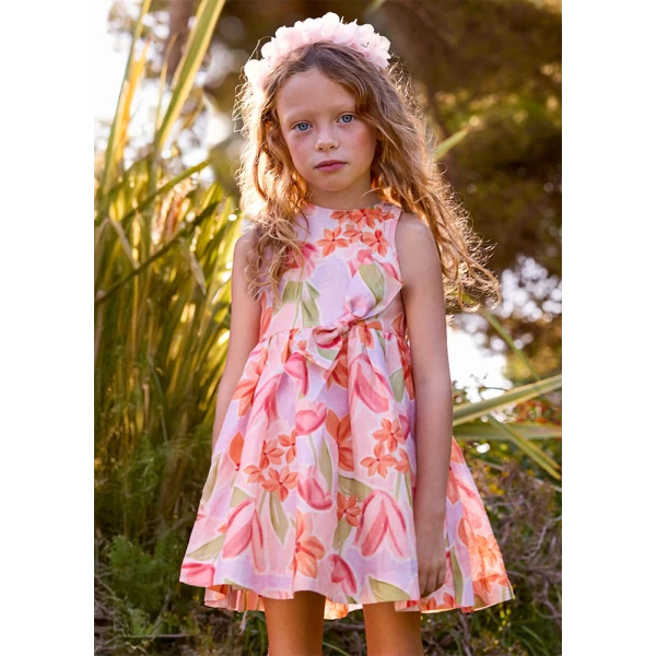 MAYORAL DRESS WITH PRINTS SOFT PINK