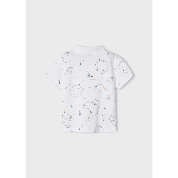 MAYORAL SHORT SLEEVE POLO PRINTED WHITE