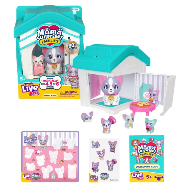 LITTLE LIVE PETS MAMA SURPRISE FAMILIES - HOUSE & PUPPIES PLAYSET (4 DESIGNS)