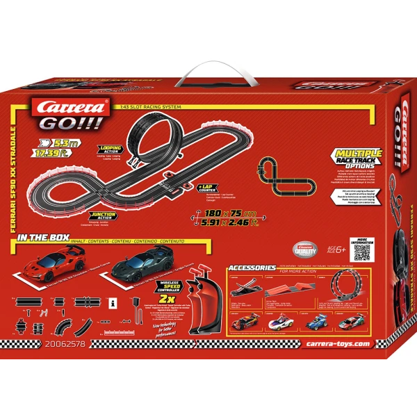 CARRERA GO!!! ΣΕΤ ΠΙΣΤΑ ΜΕ 2 ΑΥΤΟΚΙΝΗΤΑΚΙΑ 1:43 FERRARI SUPERCAR POWER (WIRELESS) 5.3m
