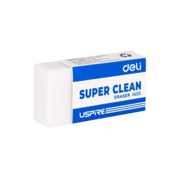 DELI ERASER 45X22.5X10.5mm USPIRE WHITE EH0222