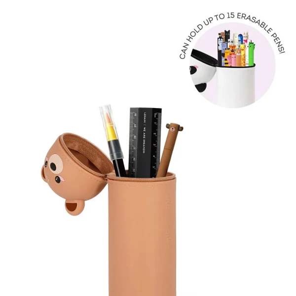 LEGAMI 2 IN 1 SILICONE PENCIL CASE KAWAII - TEDDY BEAR