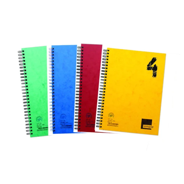 SPIRAL NOTEBOOK A4 120F SIMPLE 4 TOPICS