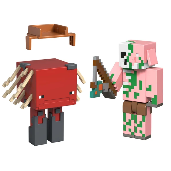 MINECRAFT ΣΕΤ 2 ΦΙΓΟΥΡΕΣ - ZOMBIFIED PIGLIN & MINECRAFT STRIDER