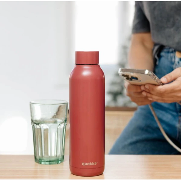 QUOKKA STAINLESS STEEL ΘΕΡΜΟΣ SOLID 630ml FIREBRICK RED