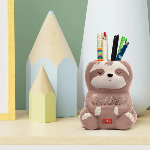 LEGAMI CERAMIC PEN HOLDER DESK FRIENDS - SLOTH